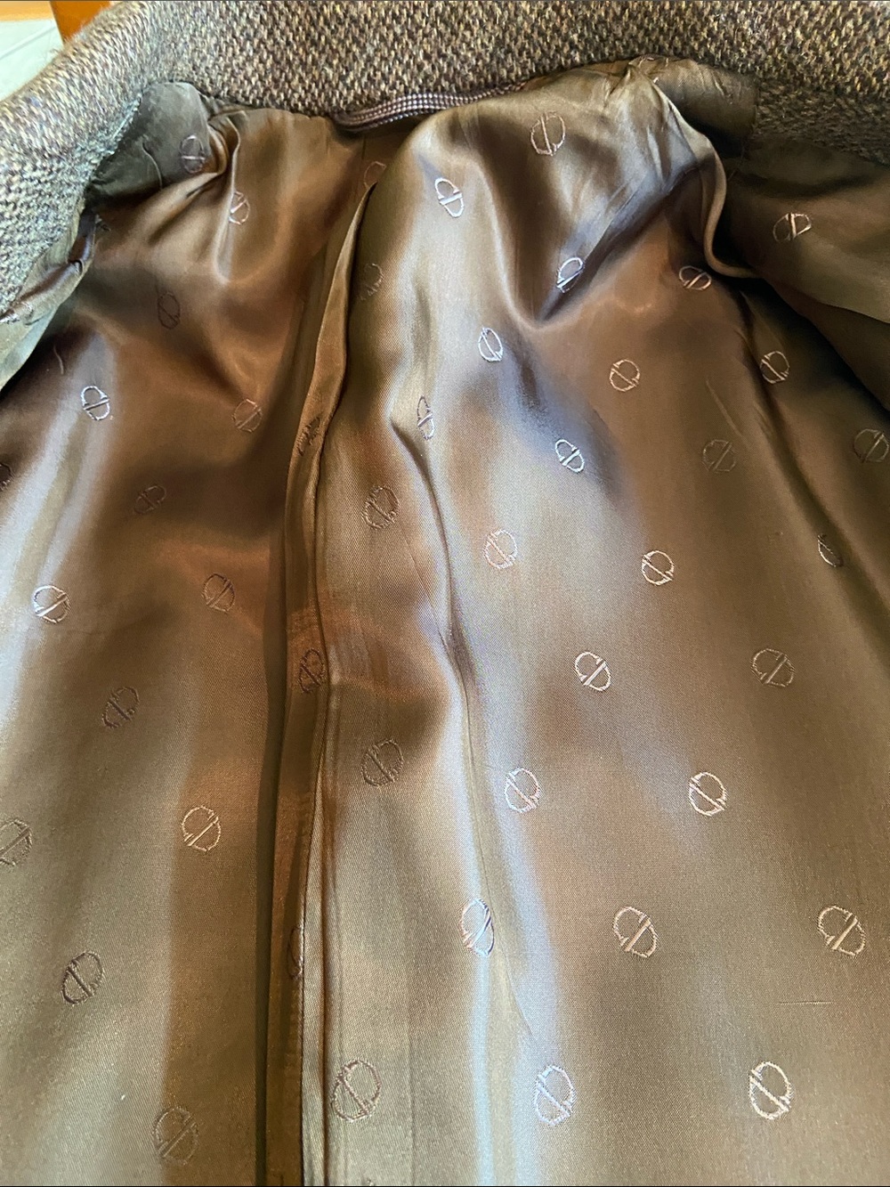 Hart Schaffner Marx Heavyweight Wool Tweed Duster with Full Satin Lining. M - Picture 3 of 13